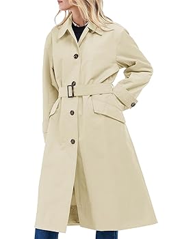 Amazon.com: Tankaneo Womens Trench Coats Single Breasted